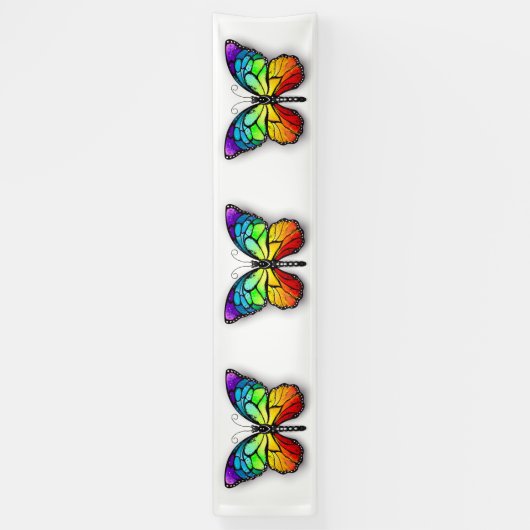 Monarch van regenboogvlinders spandoek (Verticaal)