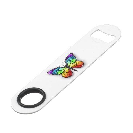Monarch van regenboogvlinders speed flessenopener (Achterkant Gekanteld)