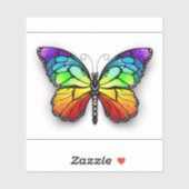 Monarch van regenboogvlinders sticker (Vel)