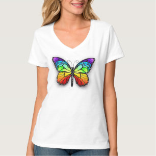 Monarch van regenboogvlinders t-shirt