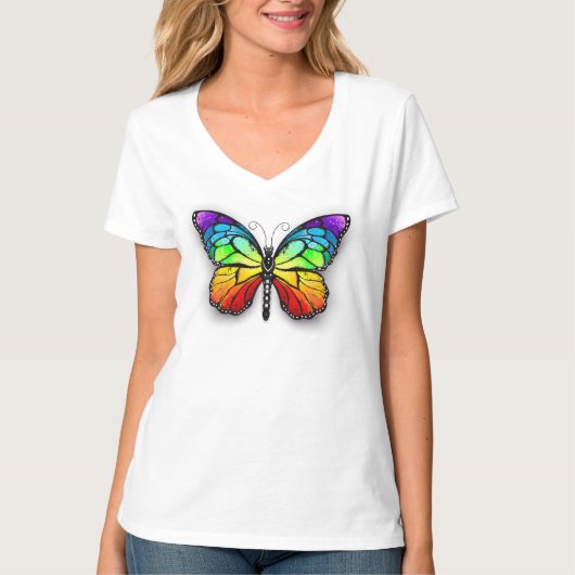 Monarch van regenboogvlinders t-shirt (Voorkant)