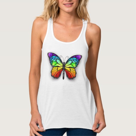 Monarch van regenboogvlinders tanktop (Voorkant)