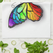 Monarch van regenboogvlinders theedoek (Gevouwen)