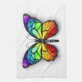 Monarch van regenboogvlinders theedoek (Verticaal)