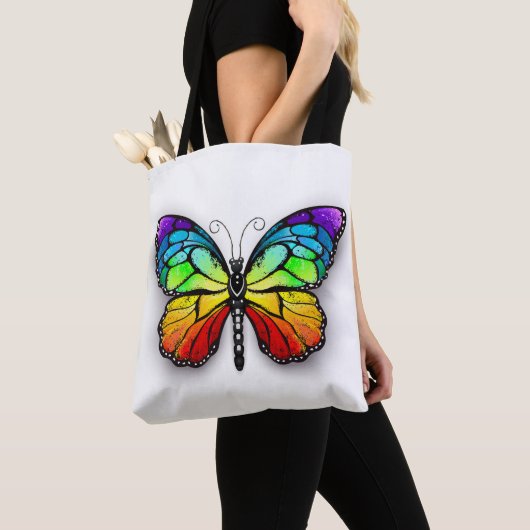 Monarch van regenboogvlinders tote bag (Dichtbij)