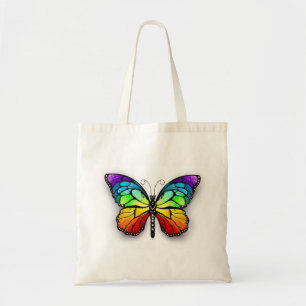 Monarch van regenboogvlinders tote bag