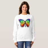 Monarch van regenboogvlinders trui (Voorkant volledig)