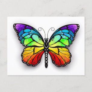 Monarch van regenboogvlinders uitnodiging briefkaart