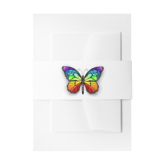 Monarch van regenboogvlinders uitnodigingen wikkel (Voorkant Voorbeeld)