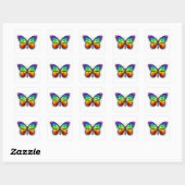 Monarch van regenboogvlinders vierkante sticker (Vel)