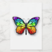 Monarch van regenboogvlinders voedselcontainer etiket (Enkel label)