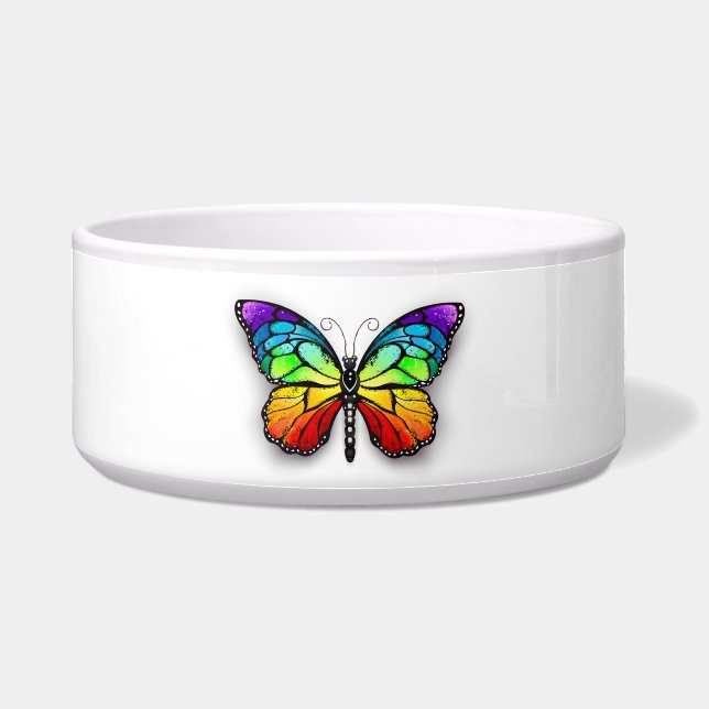 Monarch van regenboogvlinders voerbakje (Voorkant)