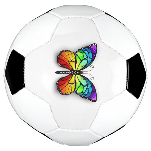 Monarch van regenboogvlinders voetbal (Gedraaid)