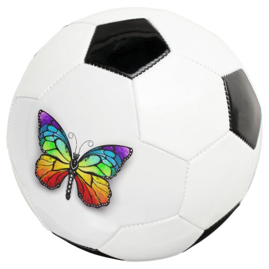 Monarch van regenboogvlinders voetbal (Drie kwart)