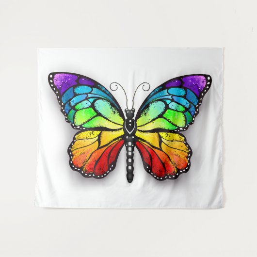Monarch van regenboogvlinders wandkleed (Voorkant (horizontaal))