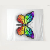Monarch van regenboogvlinders wandkleed (Voorkant (horizontaal))