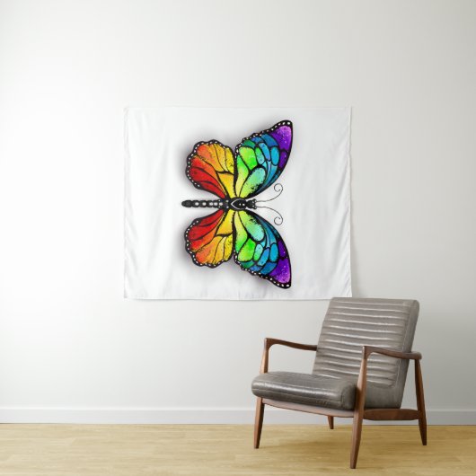 Monarch van regenboogvlinders wandkleed (In Situ (horizontaal))