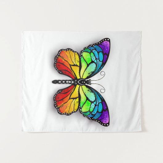 Monarch van regenboogvlinders wandkleed (Voorkant (horizontaal))