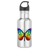 Monarch van regenboogvlinders waterfles  (Voorkant)