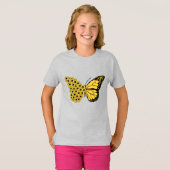 monarch van  vrouwen met zonnebloemen vlinder t-shirt (Voorkant volledig)