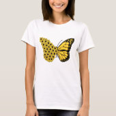 monarch van  vrouwen met zonnebloemen vlinder t-shirt (Voorkant)