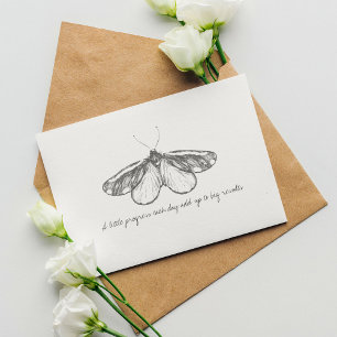 Monarch Vintage Waterverf Vlinder Briefkaart