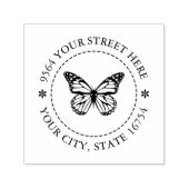 Monarch Vlinder, Aangepast adres Zelfinkkend Stam Zelfinktende Stempel (Design)