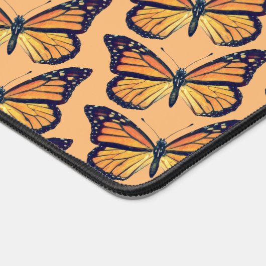 Monarch Vlinder Art Patroon Desk Mat Pad (Hoek)