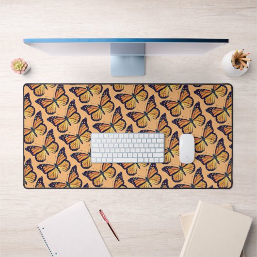 Monarch Vlinder Art Patroon Desk Mat Pad (Kantoor 1)