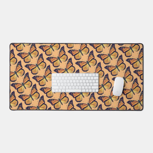 Monarch Vlinder Art Patroon Desk Mat Pad (Keyboard & Muis)