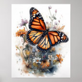 Monarch Vlinder Art Print Poster (Voorkant)