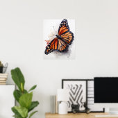 Monarch Vlinder Art Print Poster (Thuiskantoor)