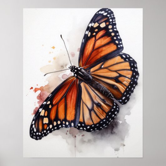 Monarch Vlinder Art Print Poster (Voorkant)