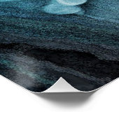 *~* Monarch Vlinder Artsy BLAUWGROEN Bloem AP52 Perfect Poster (Hoek)