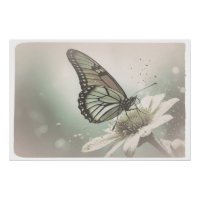 *~* Monarch Vlinder Artsy Gedempte Bloem AP52