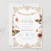 Monarch Vlinder Baby Shower Kaart (Voorkant)