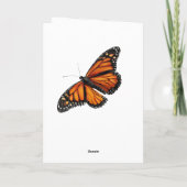 Monarch Vlinder Bedankt Kaart (Achterkant)