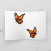 Monarch Vlinder Bedankt Kaart (Binnen)
