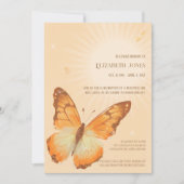 Monarch Vlinder Begrafenis Viering van het Leven Kaart (Voorkant)