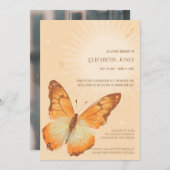 Monarch Vlinder Begrafenis Viering van het Leven Kaart (Voorkant / Achterkant)