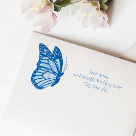 Monarch vlinder blauw ombre  zelfinktende stempel