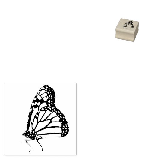 Monarch Vlinder Bug Insect Wildlife Houten Stempel (Gestempeld)