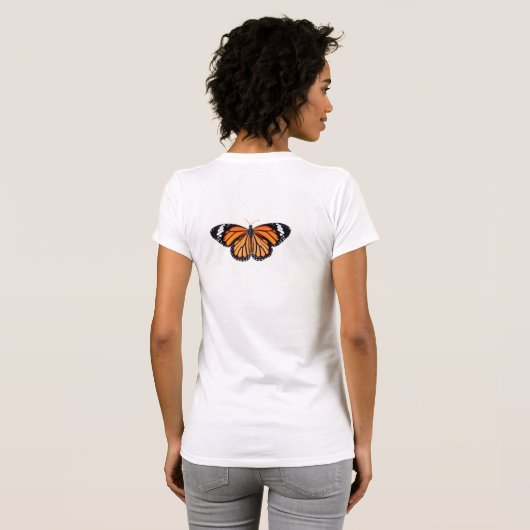 monarch vlinder chrysalis t-shirt (Achterkant volledig)