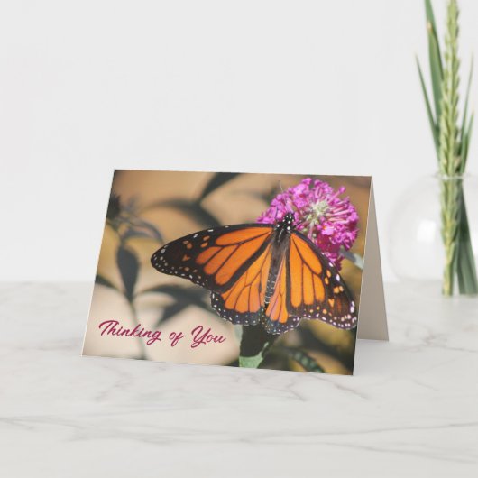 Monarch Vlinder Denken Aan Jou Kaart (Voorkant)
