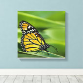 Monarch Vlinder Design Canvas Print (Insitu (Houten vloer))