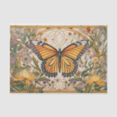 Monarch vlinder elegantie, wilde bloemen & goud tissuepapier (Voorkant)