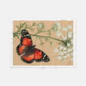 Monarch Vlinder en Wilde Bloemen Fleece Deken (Voorkant (Horizontaal))