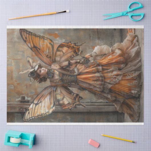 Monarch Vlinder Fairy Decoupage Tissuepapier (Craft)