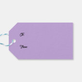 Monarch vlinder fee Paarse bloemen Cadeaulabel (Achterkant Horizontaal)