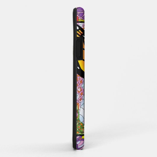 Monarch vlinder fee Paarse bloemen Case-Mate iPhone Case (Achterkant/rechts)